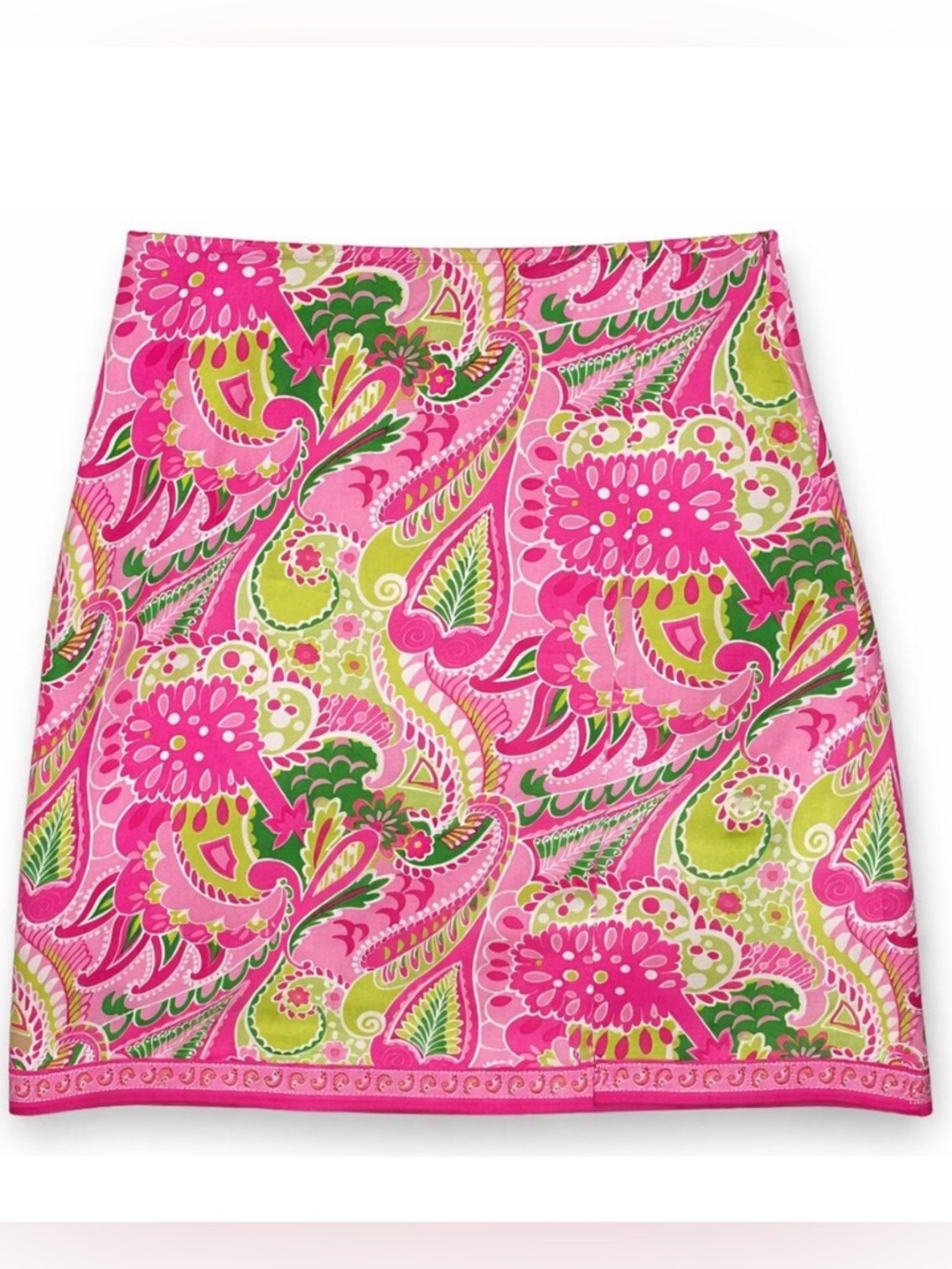Island Republic Pink Green Floral A Line Mini Skirt Cotton Size 6